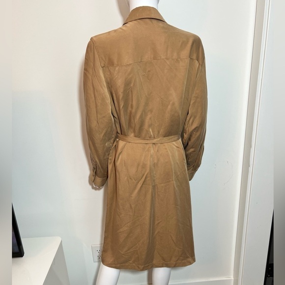 🆕 HUDSON NORTH | Tan Coat Dress soft Microsuede - Picture 4 of 5